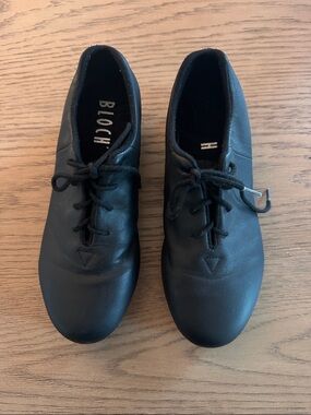 Bloch Kids Black Leather Tap Shoes size 4M